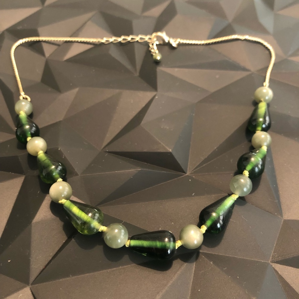 LC Lauren Conrad lucid emerald green Necklace